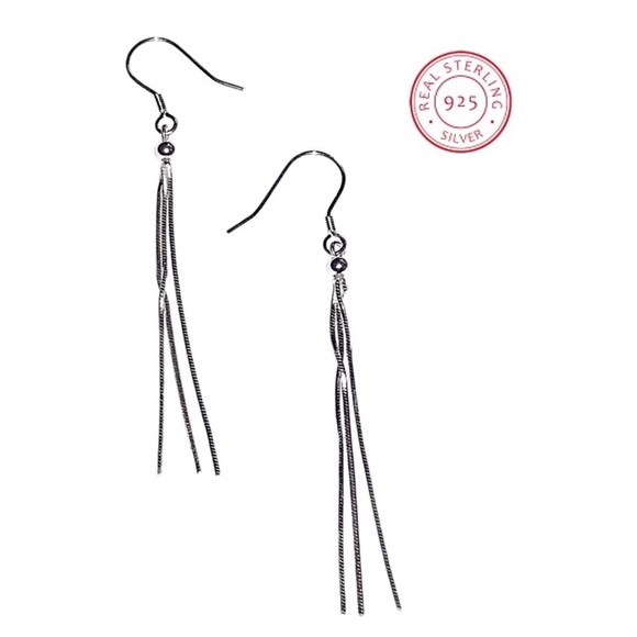 Jewelry - 925 Silver Tassel Earrings NWT
